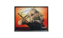 กรอบรูปภาพวาดสีน้ำมัน เงาเรือใบในมหมาสมุทร